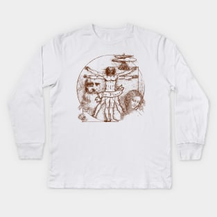 Da Vinci's Sketch Book Kids Long Sleeve T-Shirt